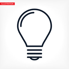 lightbulb icon 10 EPS. lorem ipsum Flat Design JPG