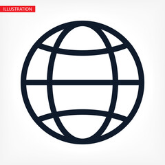 planet icon globe, vector,. lorem ipsum Flat Design JPG