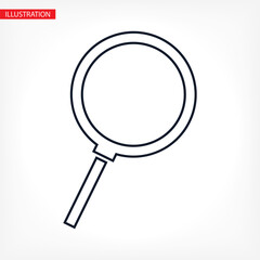 search magnifying glass icon. lorem ipsum Flat Design JPG