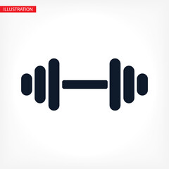 Dumbbell icon vector 10 eps design. lorem ipsum Flat Design JPG