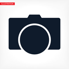 Camera Icon VECTOR 10 EPS. lorem ipsum Flat Design JPG