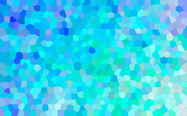 Abstract illustration of blue and green bright Small Hexagon background, digitally generated.
