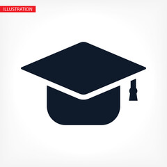 Graduation hat icon . vector Graduation hat . illustration Graduation hat . 10 eps Graduation hat . simple image