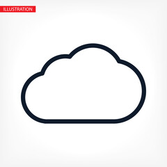 Cloud icon vector 10 EPS. lorem ipsum Flat Design JPG