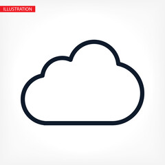Cloud icon vector 10 EPS. lorem ipsum Flat Design JPG