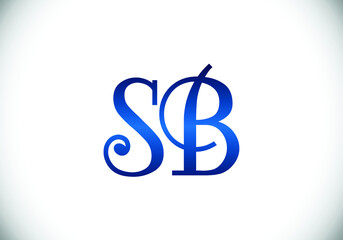 S B Initial Letter Logo Design Vector Template. S B monogram Logo.
