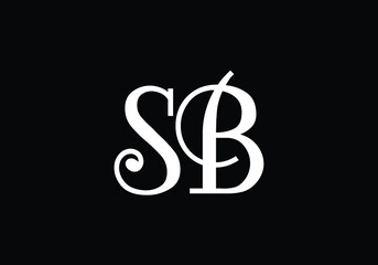 S B Initial Letter Logo Design Vector Template. S B monogram Logo.

