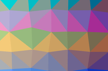 Illustration of abstract Green, Purple, Yellow horizontal low poly background. Beautiful polygon design pattern.