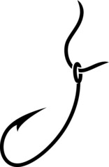 Vector illustration of the freestyle fishing hook