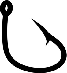 Vector illustration of the fishing hook