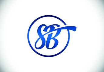 S B Initial Letter Logo Design Vector Template. S B monogram Logo.
