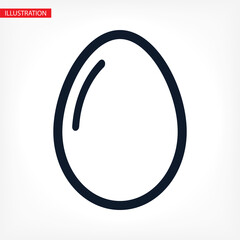 an egg icon vector. lorem ipsum Flat Design JPG