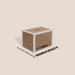 International day of Democracy design with Vote box