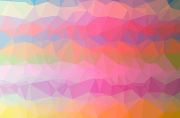 Illustration of abstract Pink, Yellow horizontal low poly background. Beautiful polygon design pattern.