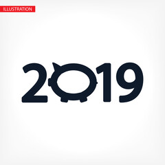 calendar 2019 Icon vector. lorem ipsum Flat Design JPG