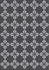 Seamless geometric design in dark and light grey background