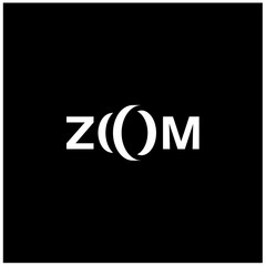 Lettering Zoom Typography shutter camera aperture lens for Photography logo design