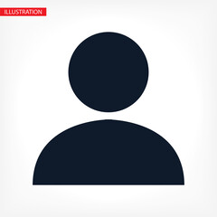 User icon Vector in trendy flat style. User symbol for the design of your website, icon Vector logo, application, icon Vector user interface. icon Vector illustration