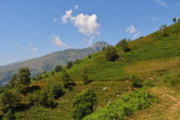 Fototapeta na wymiar Mount Mucrone, seen from the east, overlooks the Biella area