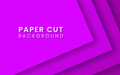 abstract paper cut background with purple