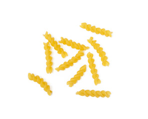 Traditional Italian pasta isolated on white background