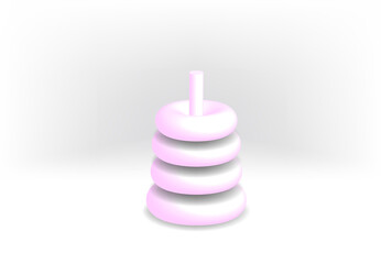 Vector illustration 3d ring circle creative concept indoor background clean template sign isolated
