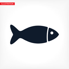 Fish vector icon isolated, aquarium fish silhouette illustration.vector icon Colorful cartoon vector icon flat aquarium fish icon for your design