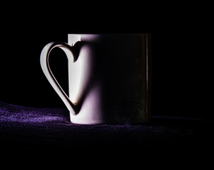 mug with love heart with shadow
