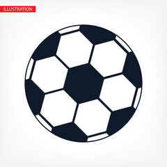 Fototapeta premium Soccer ball vector icon. Soccer ball isolated on a white background. Vector logo illustration.vector icon Football sport symbo