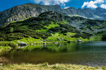 Naklejka na ściany i meble Rohac tarn, Western Tatras, Slovakia, hiking theme