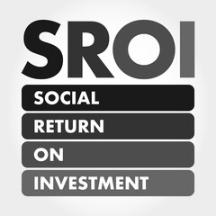 Fototapeta premium SROI - Social Return On Investment acronym, business concept background