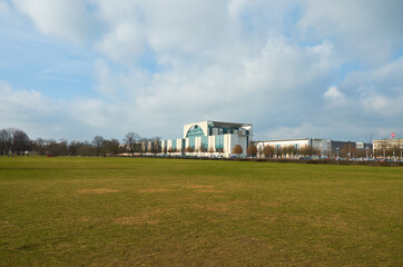 Fototapeta premium Germany. Berlin. Cityscape of Berlin. Houses and streets. February 16, 2018