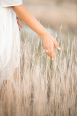 A close up of a womans hand