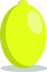 simple vector eps illustration of a lemon with simple shadows on a white background