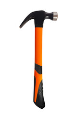 Isolated woodwork hammer hand tool side view.