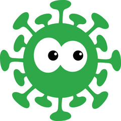 Virus Illustration - Cute drawing of cartoon virus