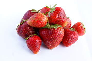 delicious sytrawberries as wholesome dessert close up