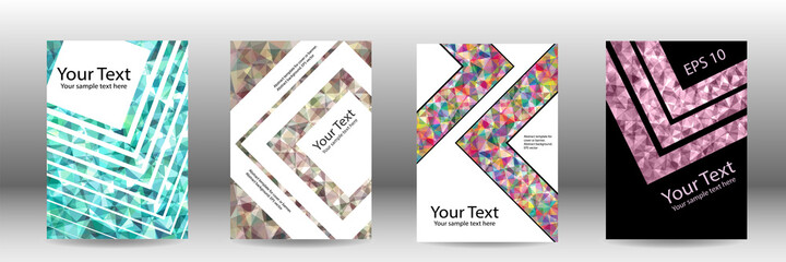 Cover design. Set of abstract backgrounds for magazine, book, screensaver, banner, vector. Abstract vector background.