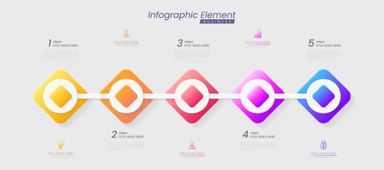 Infographic template with steps for success. presentation with line icons, organization element chart process template with editable text. options for brochure, diagram, workflow, timeline, web design
