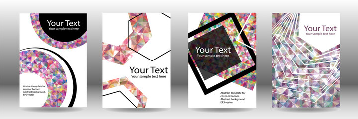 Cover design. Set of abstract backgrounds for magazine, book, screensaver, banner, vector. Abstract vector background.