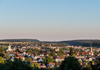 Blick auf die Melanchton Stadt Bretten