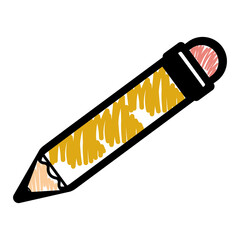 Sketch of a pencil icon. School supplies icon - Vector