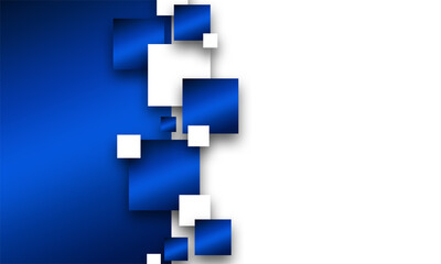 
Abstract blue and white gradient separate geometric squares overlapping background technology concept