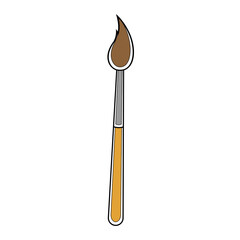 Isolated paintbrush icon. Paint tool icon - Vector