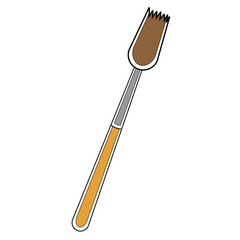 Isolated paintbrush icon. Paint tool icon - Vector