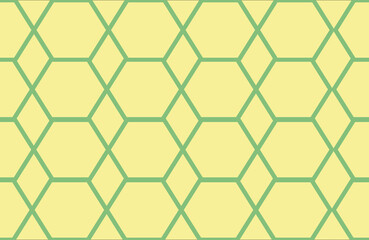 The patterns of the hexagon.