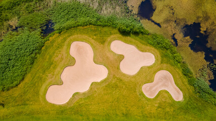 Sands in golf course