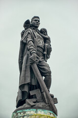 Naklejka premium Germany. Berlin. Treptow Park. Memorial to the Warrior the Liberator in Berlin. February 17, 2018