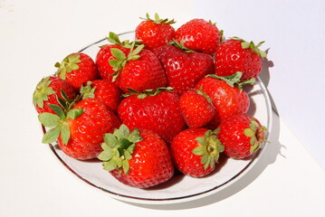 delicious sytrawberries as wholesome dessert close up