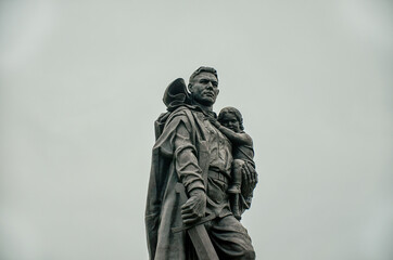 Fototapeta premium Germany. Berlin. Treptow Park. Memorial to the Warrior the Liberator in Berlin. February 17, 2018